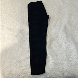 Textured Black High-Waist Leggings